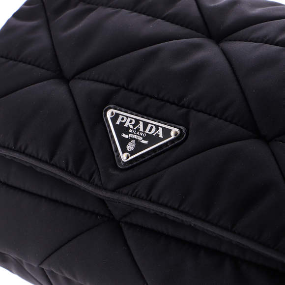 Prada Padded Flap Shoulder Bag Quilted Tessuto - Picture 7 of 8